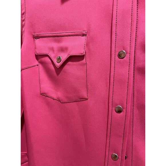 Cowgirl Justice Womens Size Small Duster Jacket Rodeo Pink Snap Button Up - Picture 3 of 8